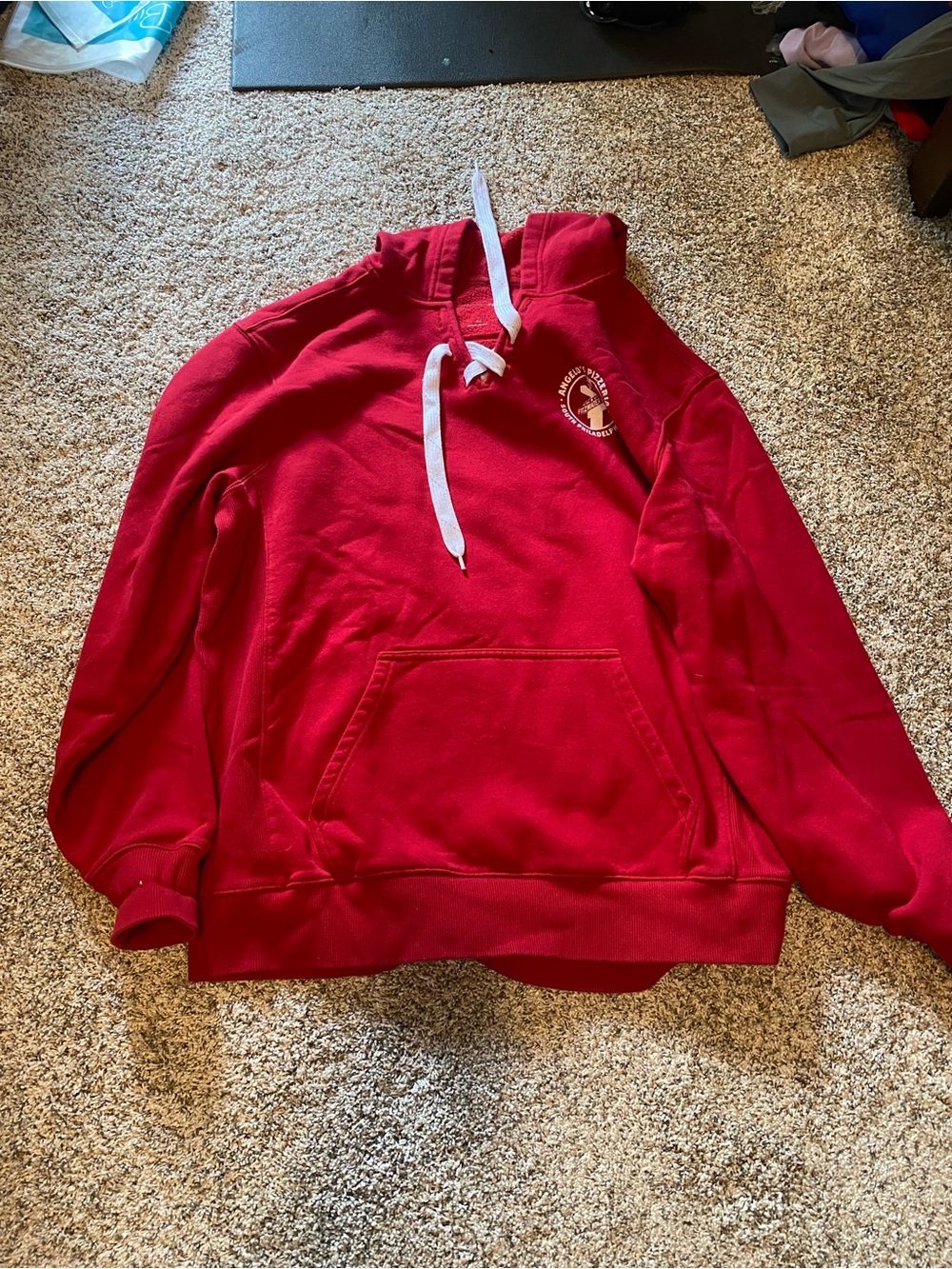 Angelo's Pizzeria Red Logo Pullover Hoodie - Extra Large